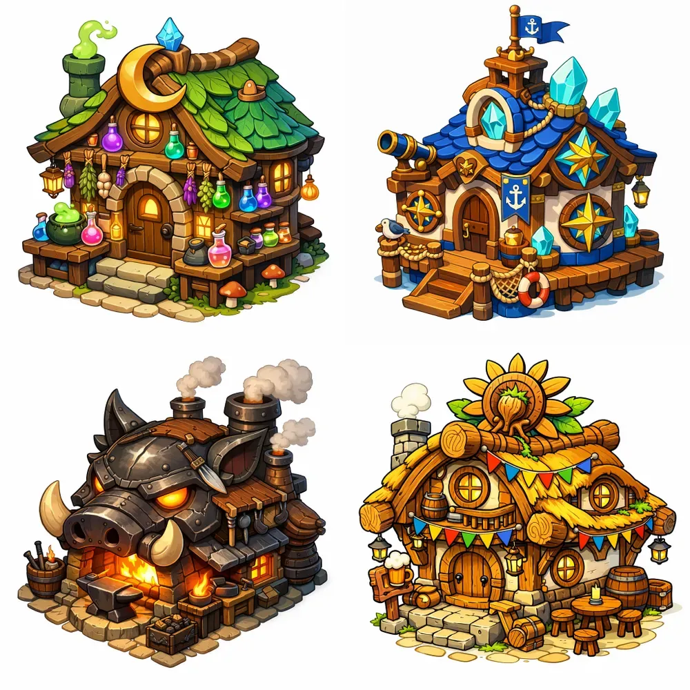 Toy Icons Of Fantasy Shops