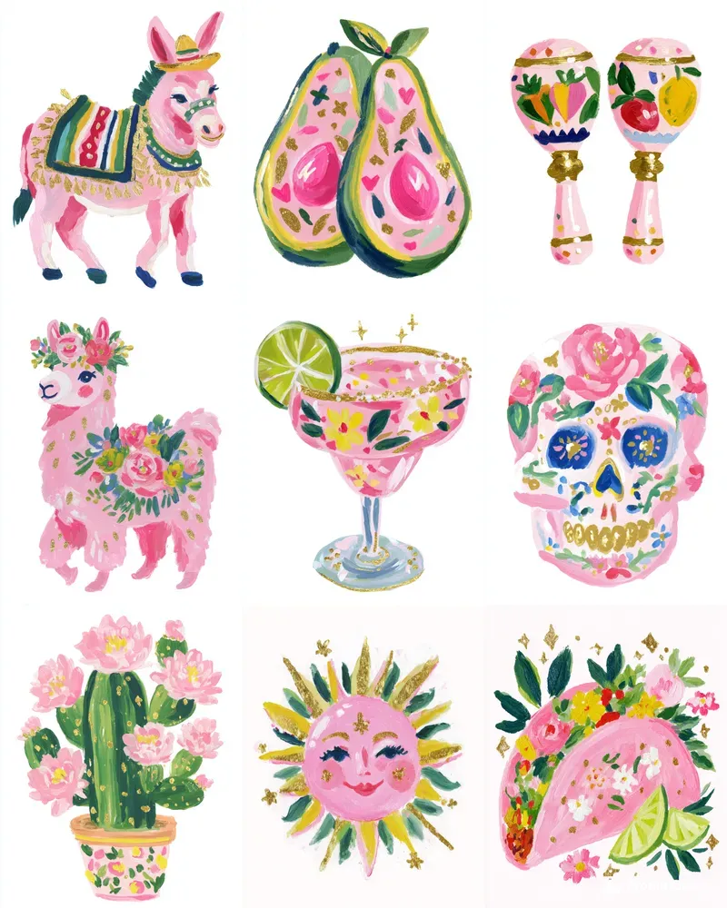 Acrylic Mexican Folk Art