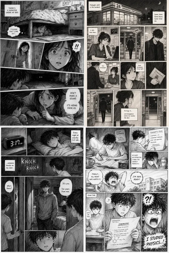 Manga Page Storyteller Handdrawn Comics