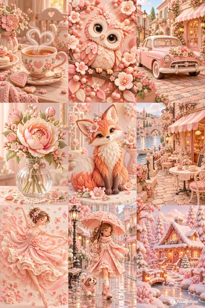Pastel 3D Sugar Craft Aesthetics