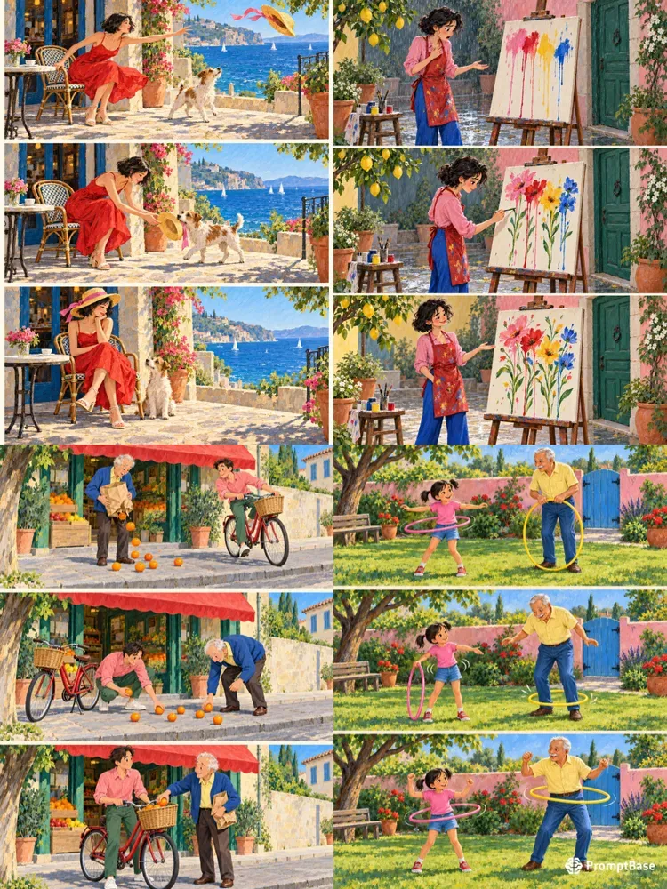 Colorful Sequential Story Art Prints