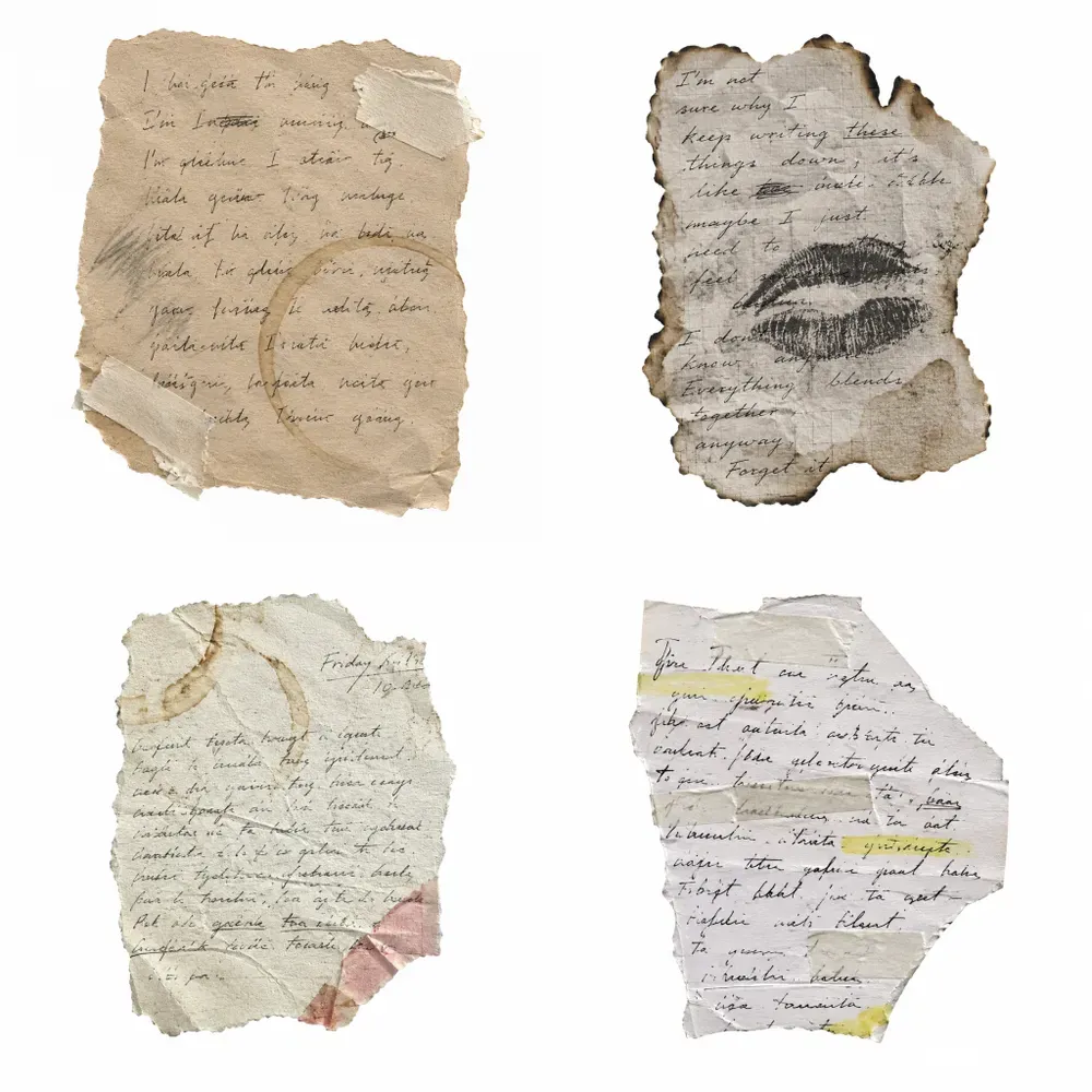 Junk Journal Modern Torn Letter Ephemera
