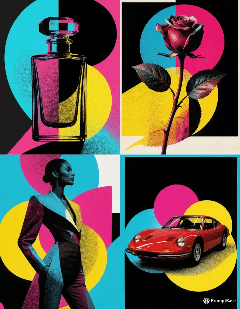 Cmyk Halftone Object Art