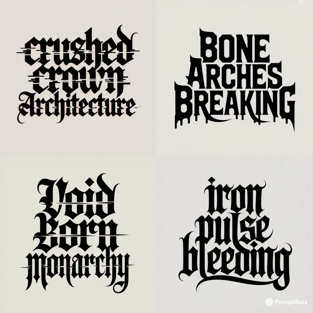Brutalist Blackletter Typography Tees