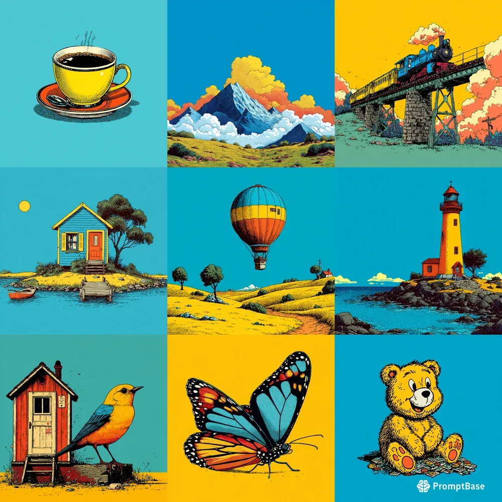 Ink Screenprint Retro Comix Posters