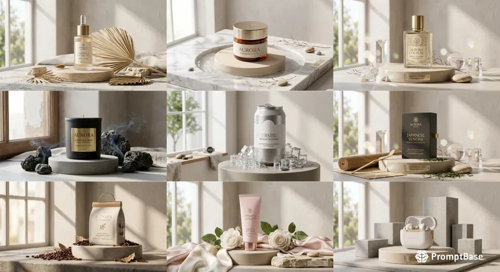3D Luxury Product Packaging Mockups