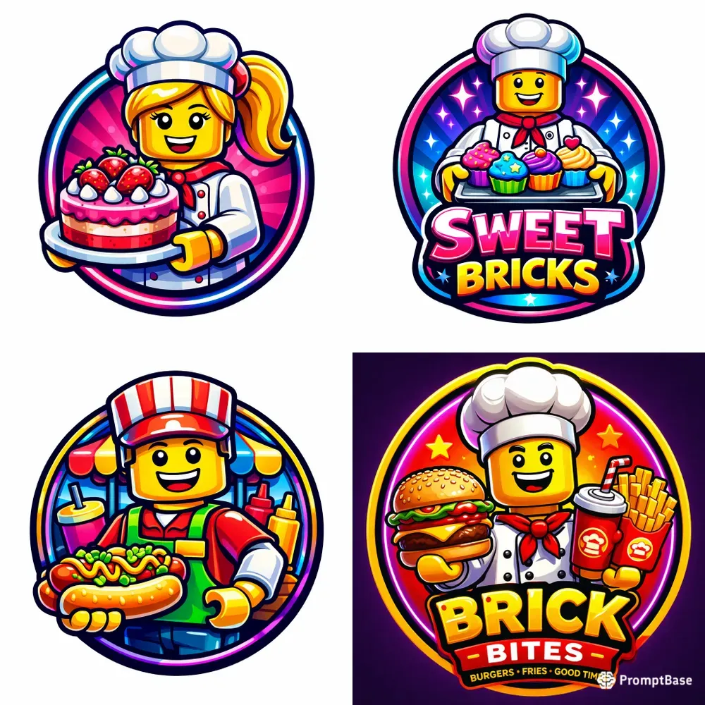 Minimal Variable Lego Mascot Logos