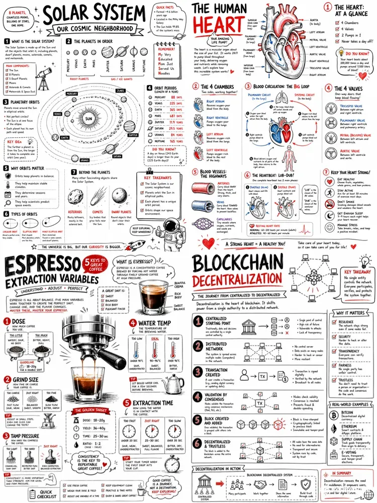 Whiteboard Sketch Infographic Posters