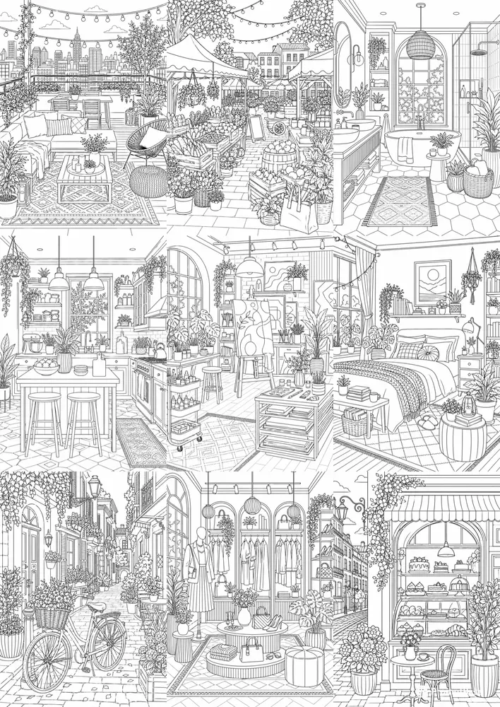 Premium Adult Coloring Page Generator