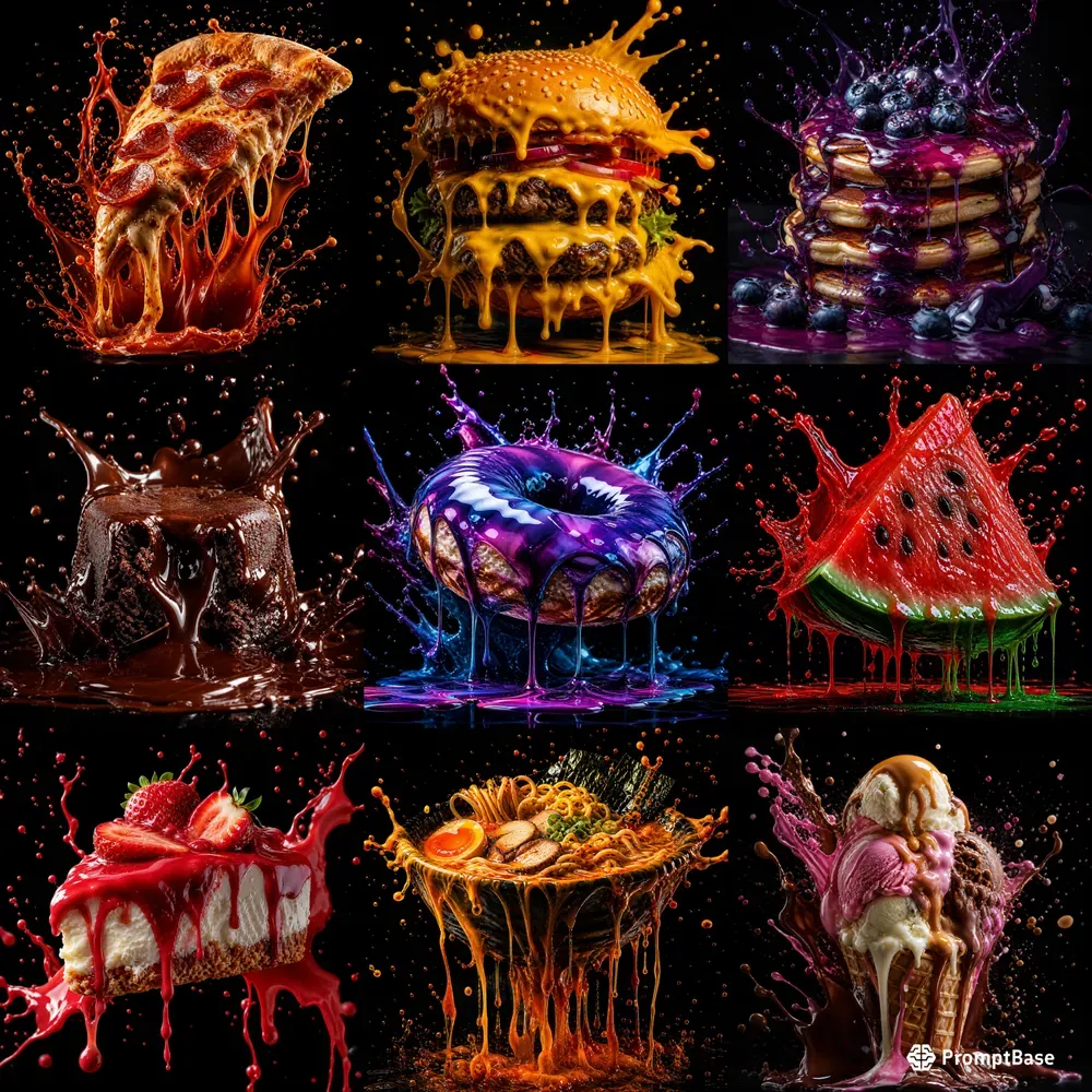 Dripping Dark Food Art