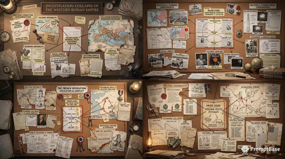 Historical Event Autopsy Board Generator