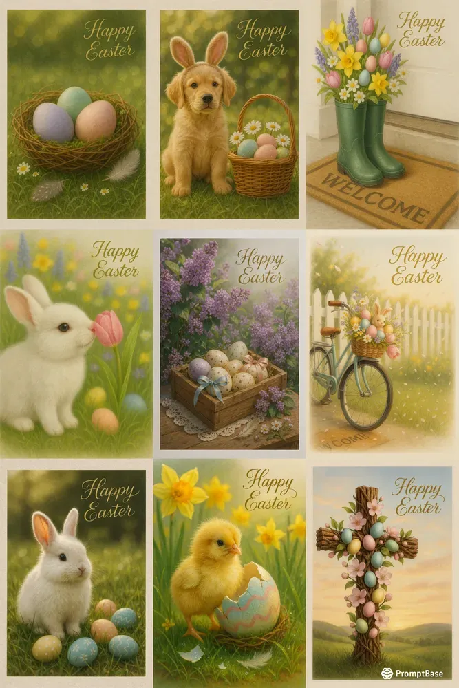 Happy Easter Greeting Cards