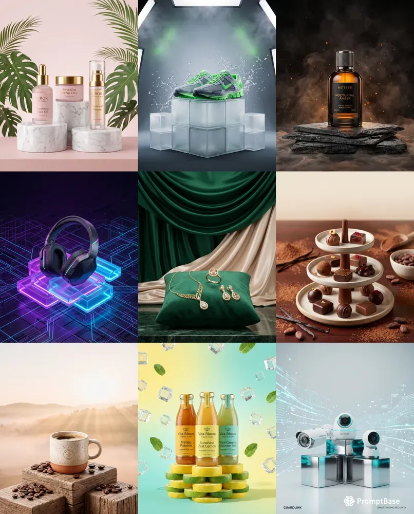 3D Social Media Promo Podiums