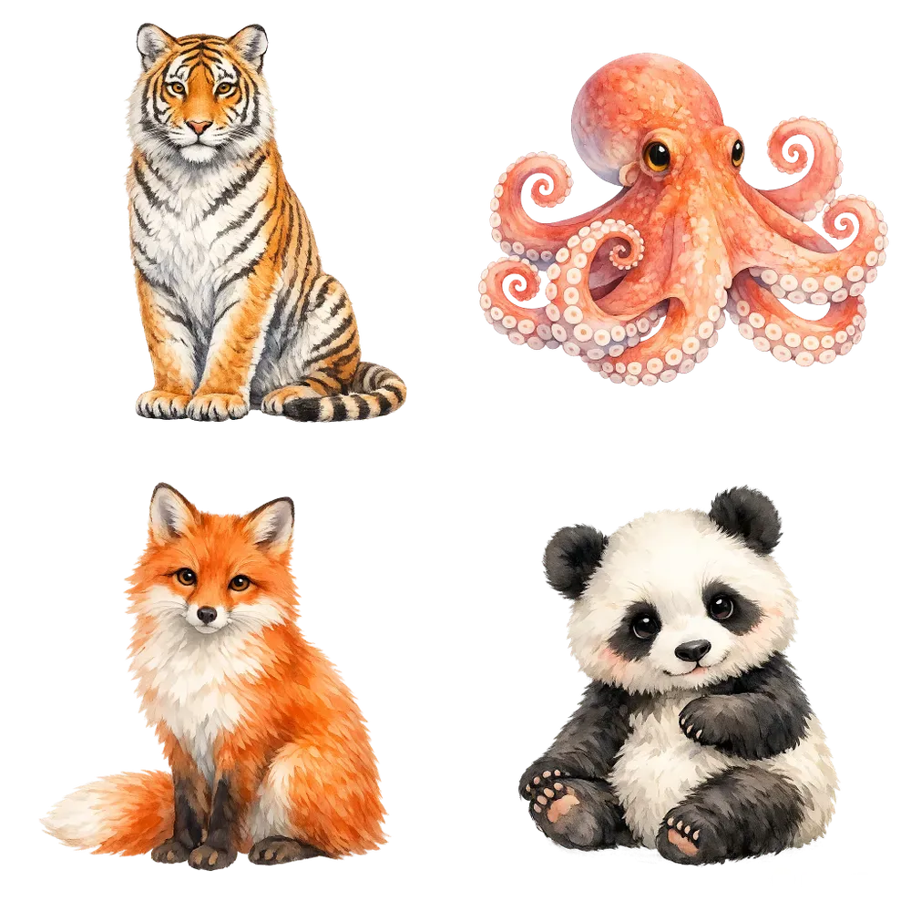 Watercolor Animal Clipart Creators