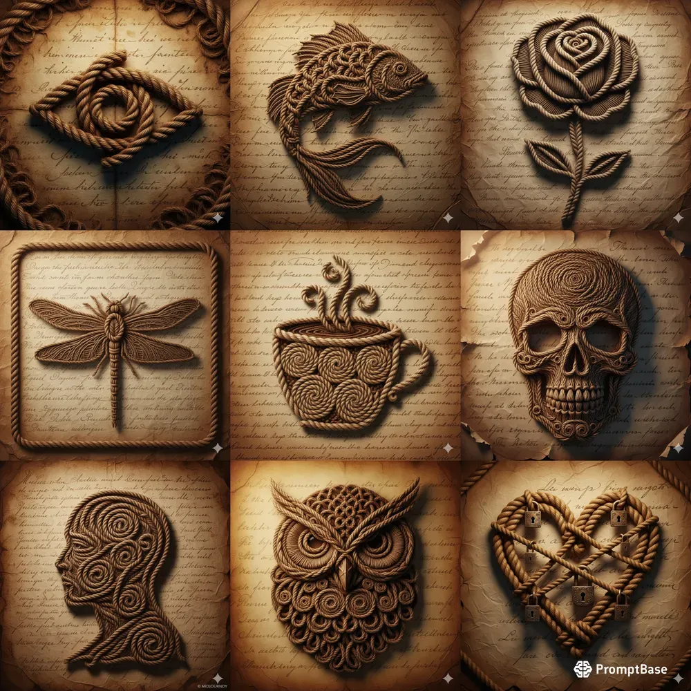 Rustic Rope Symbol Art Collections