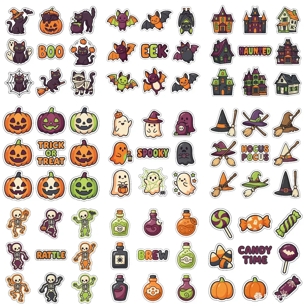 Halloween Sticker Sheets Chunky Diecuts