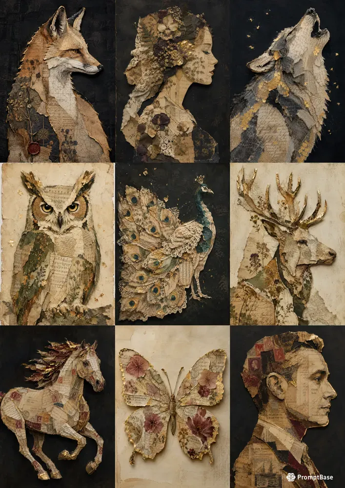 Gilded Collage Portrait Generator