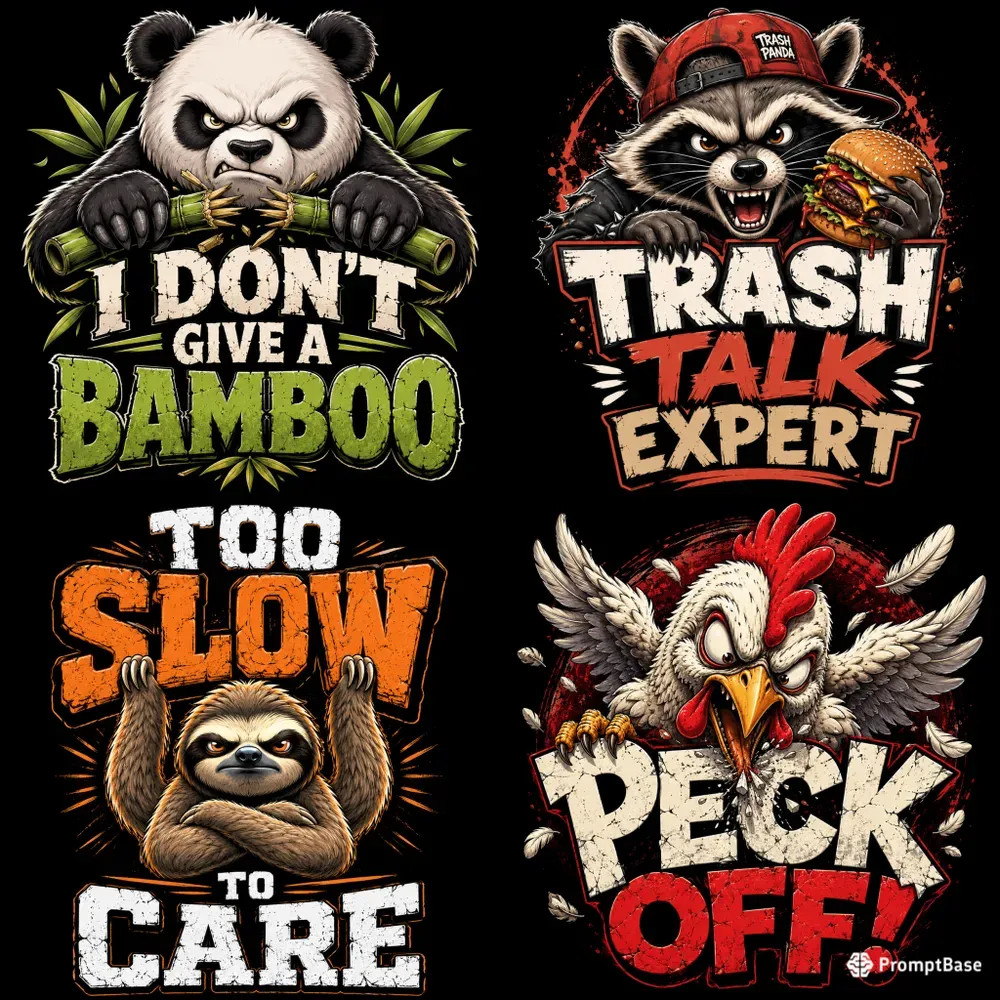 Grumpy Attitude Animals Funny Cartoons