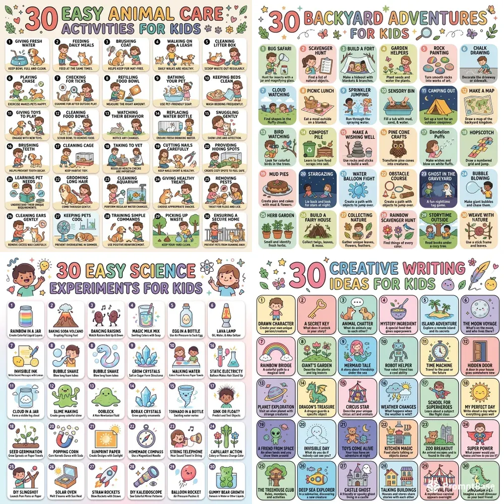 30 Kids Infographic Posters
