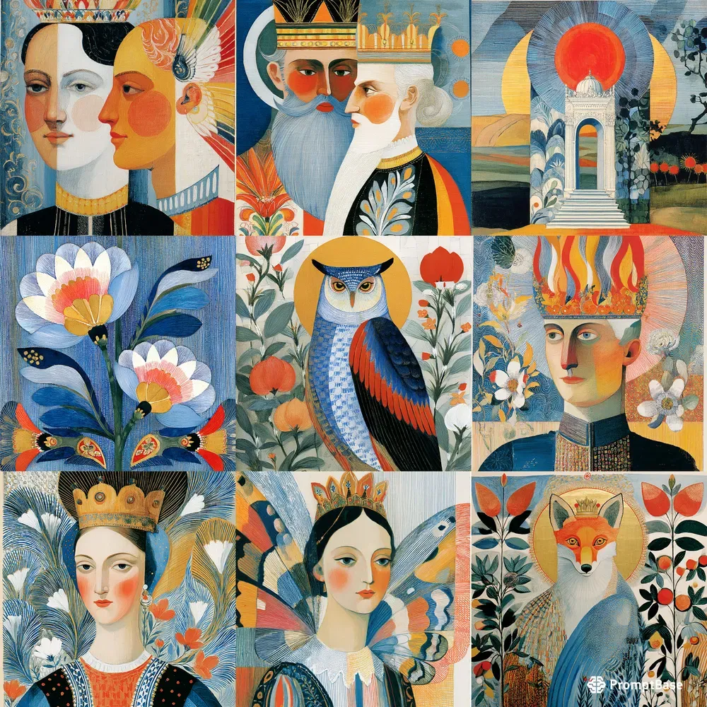 Folk Art Royal Fantasy Style