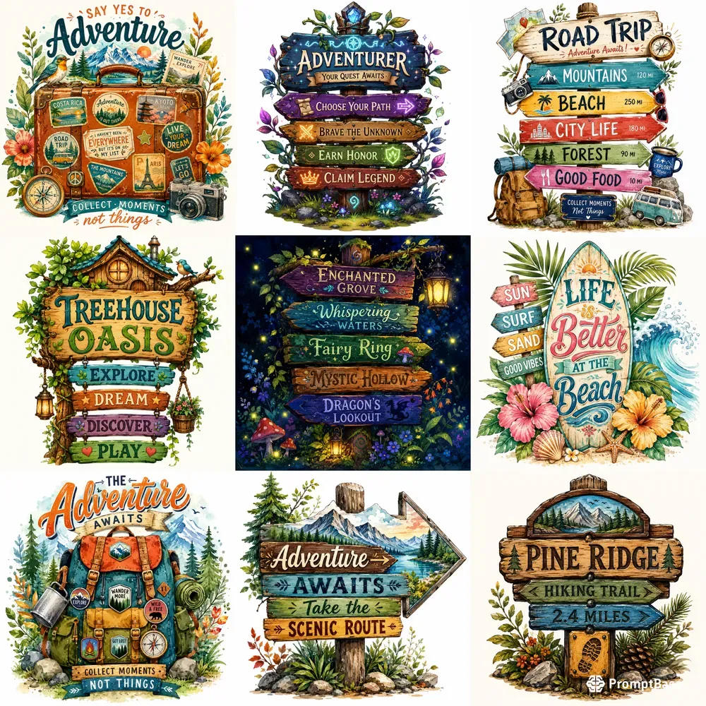 Adventure Sign Art