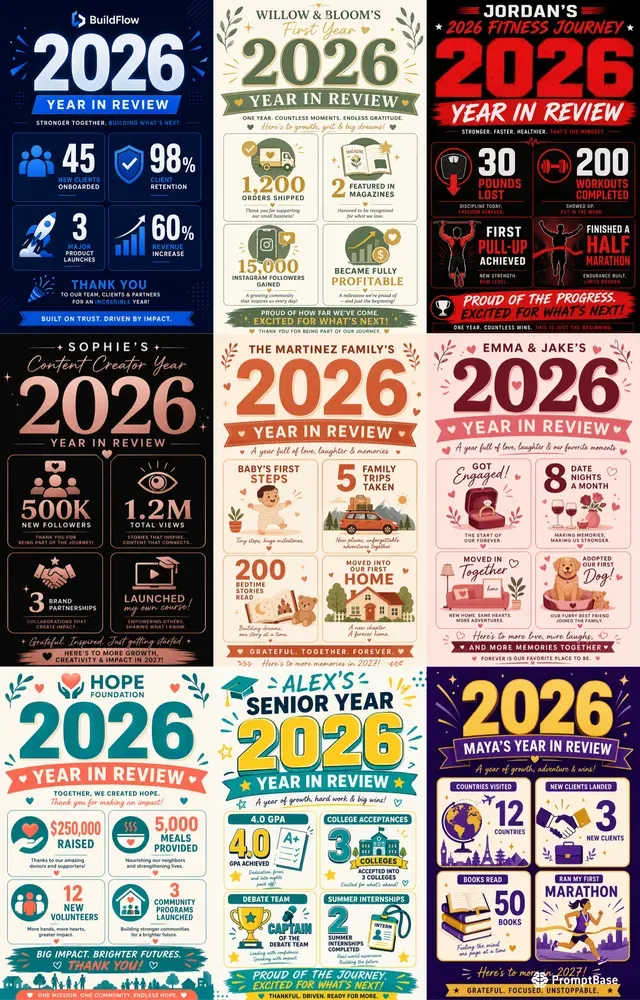 Year In Review Recap Generator