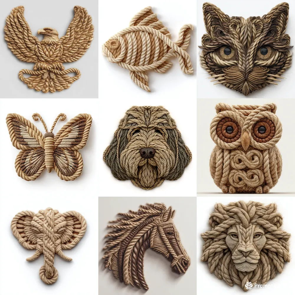 Icons Twisted Fiber 3D Wild Creatures