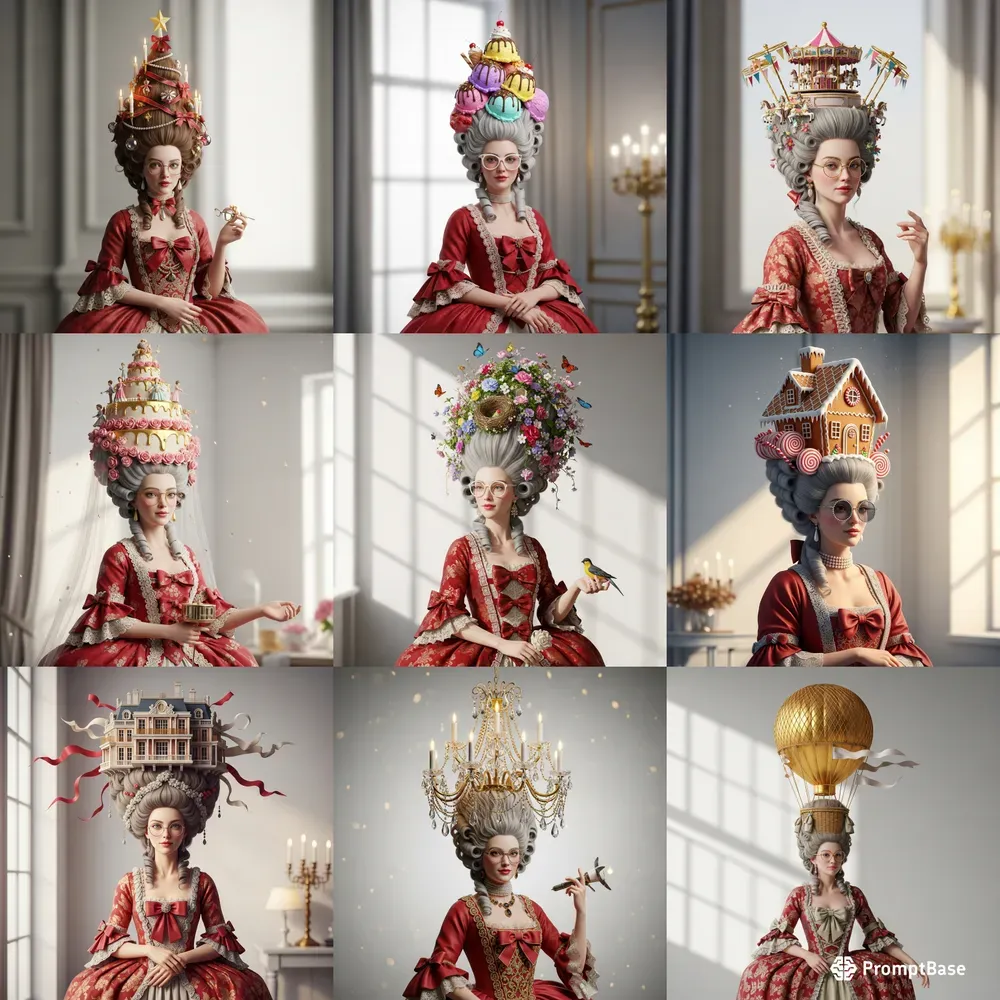 Whimsical Rococo Lady Portraits