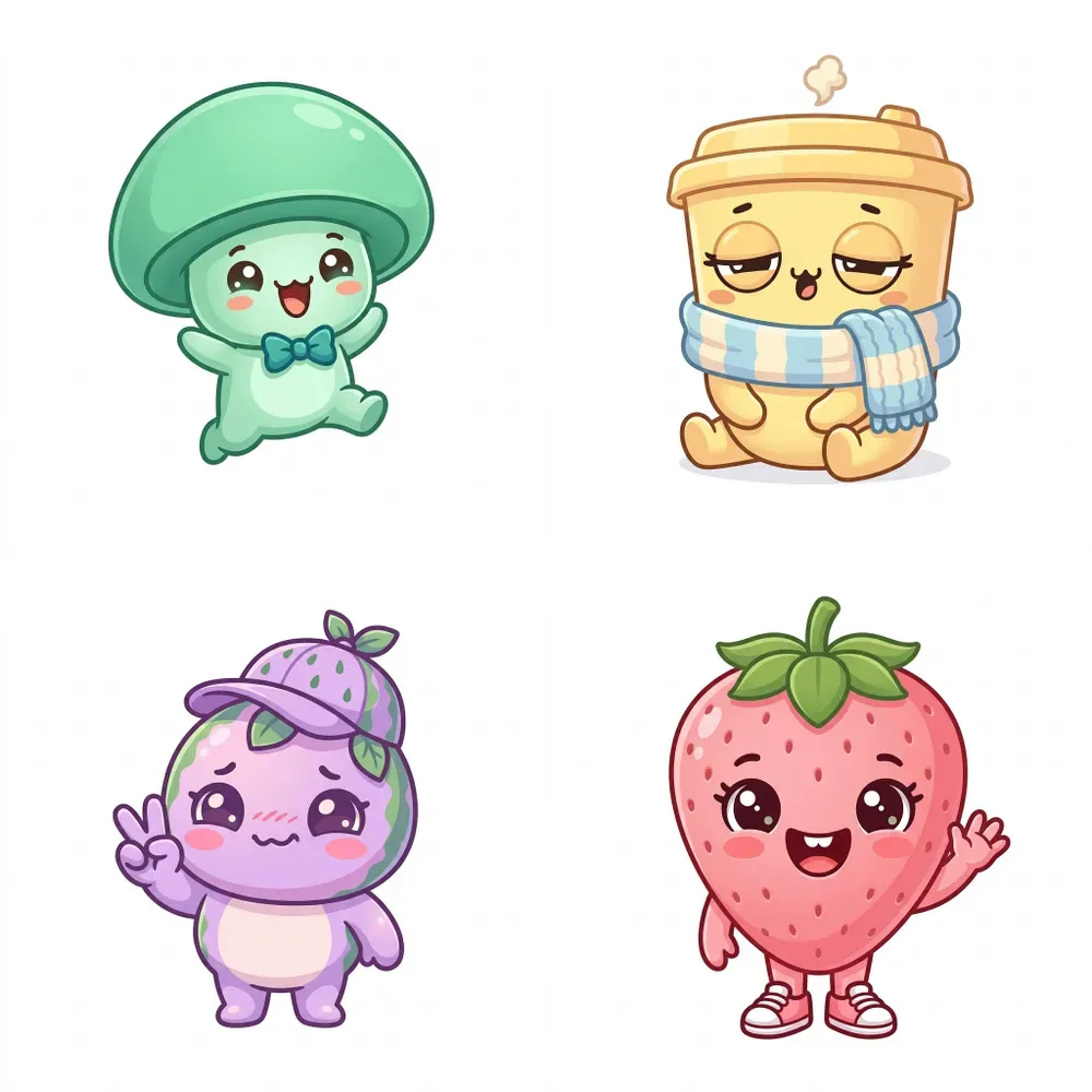 Cute Chibi Object Mascots Sd