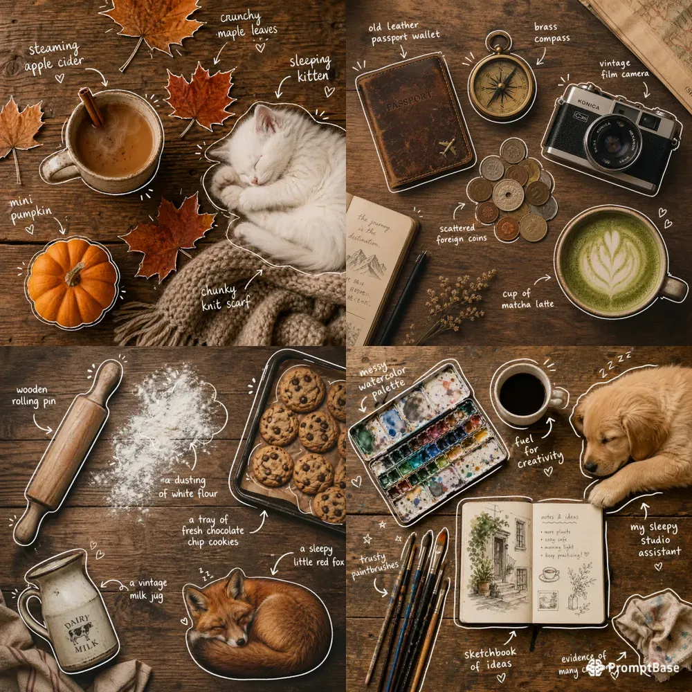 Sketchnote Flat Lay Photography
