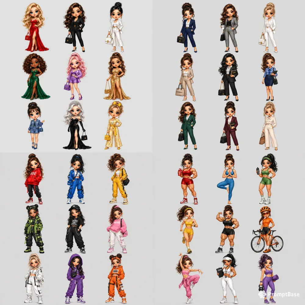 9 Kawaii Women Grid Tshirts