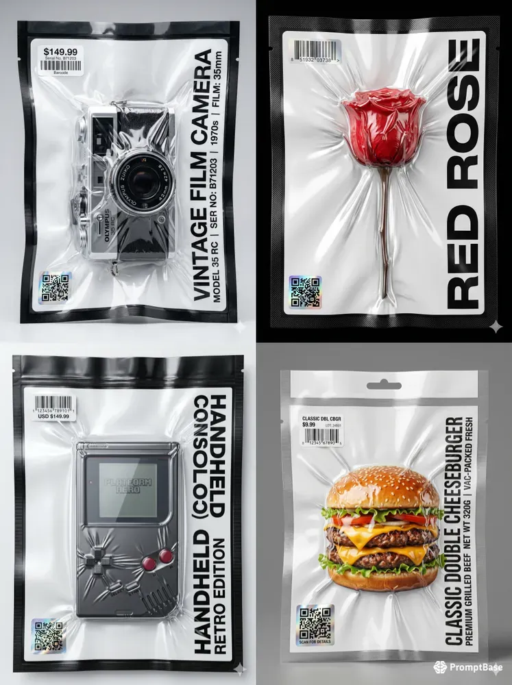 Hyperrealistic Vacuum Pouch Art