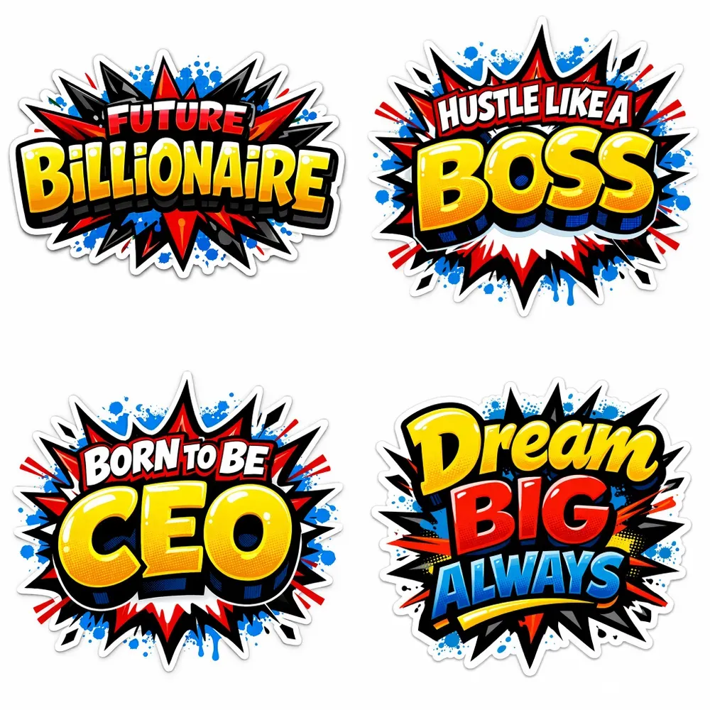 Motivational Pop Art Stickers
