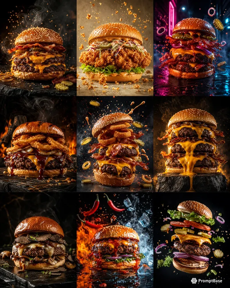 Gourmet Burger Advertising Generator