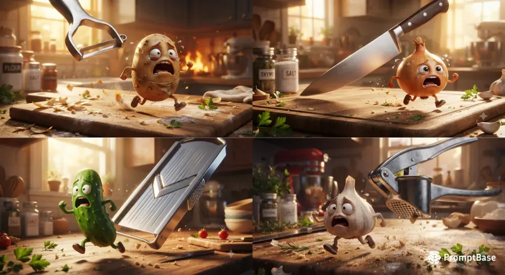 Funny 3d Vegetables Kitchen Escapes