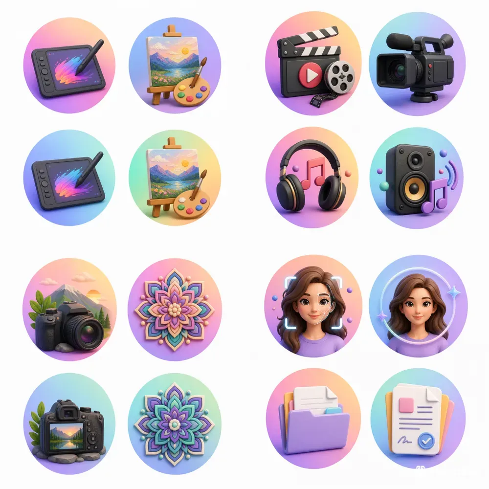 Icon Designs For Social Media Channels