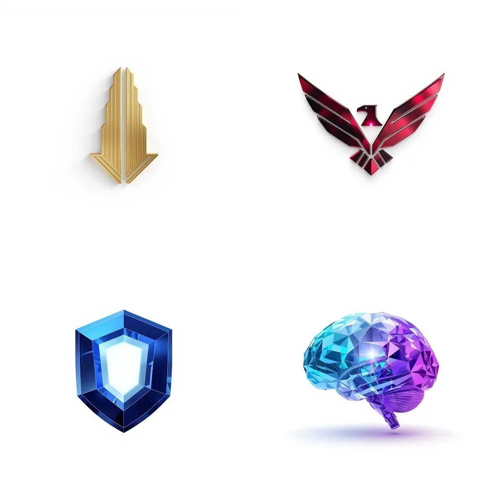 Logos 3D Lucid Glassmorphism