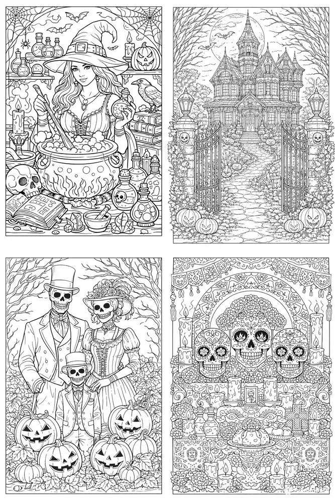 Halloween Coloring Pages Kdp Ready