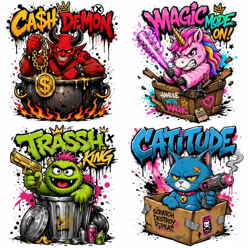 Urban Streetwear Mascot Vectors