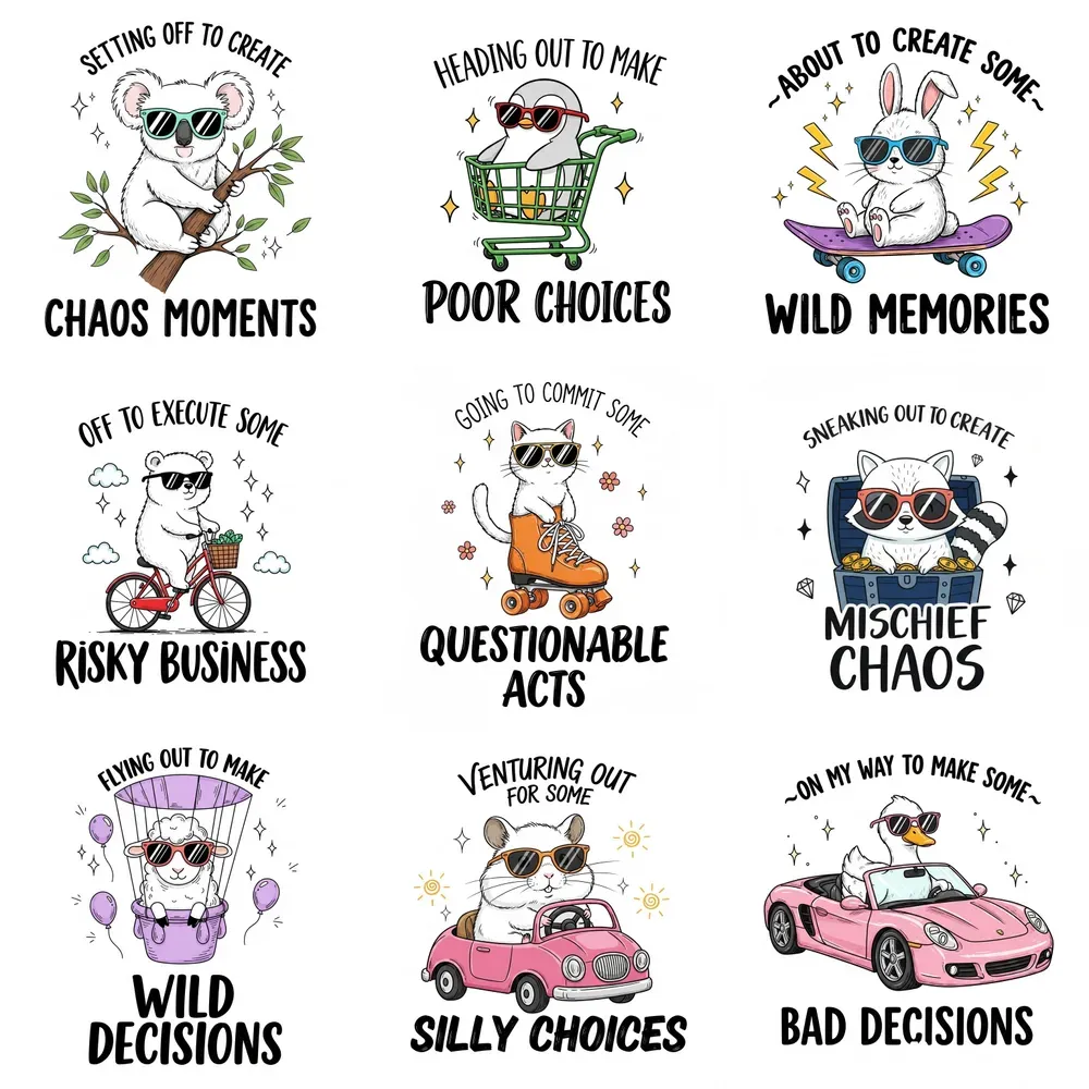 Cute Animal Tshirt Design Bundles