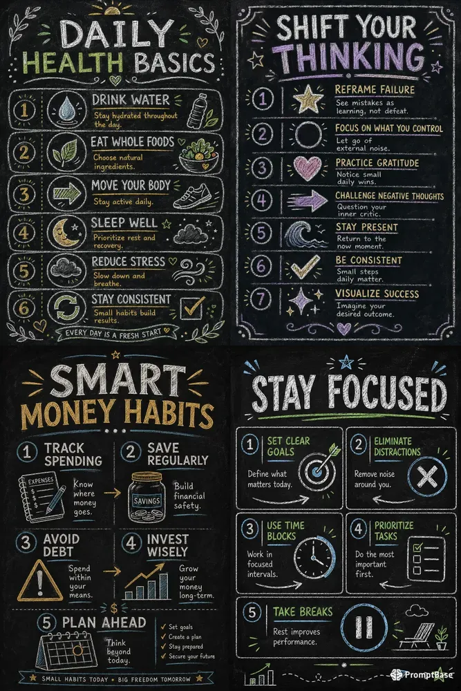 Chalkboard Infographic Posters