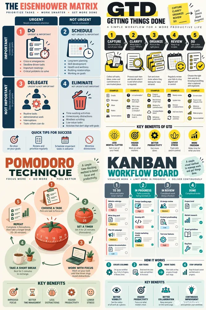 Productivity System Infographics