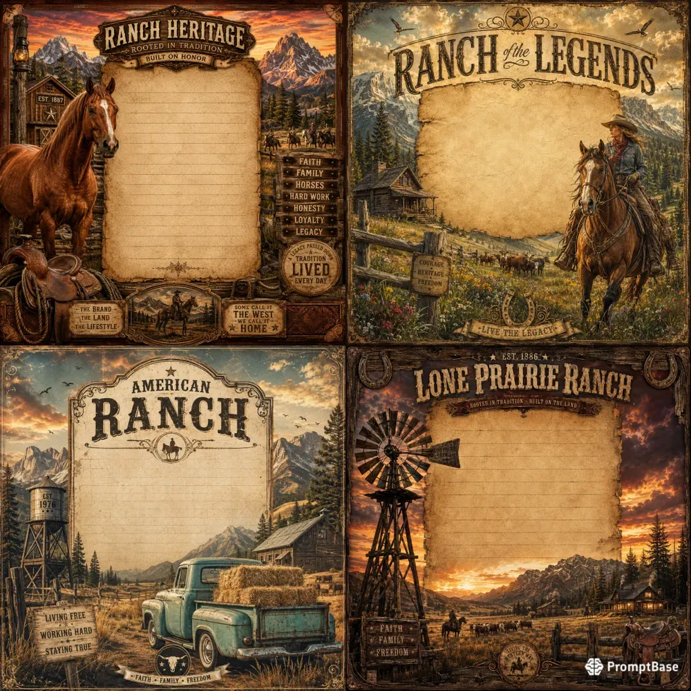 Western Ranch Heritage Posters