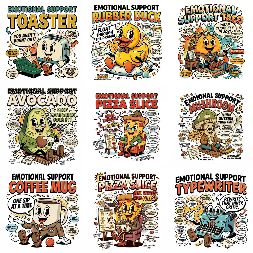 Emotional Support Mascot Tshirts