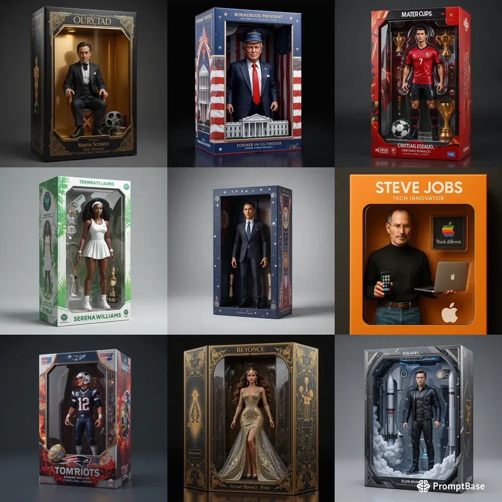 3d Collectible Action Figures Showcase ChatGPT Image Prompt | PromptBase