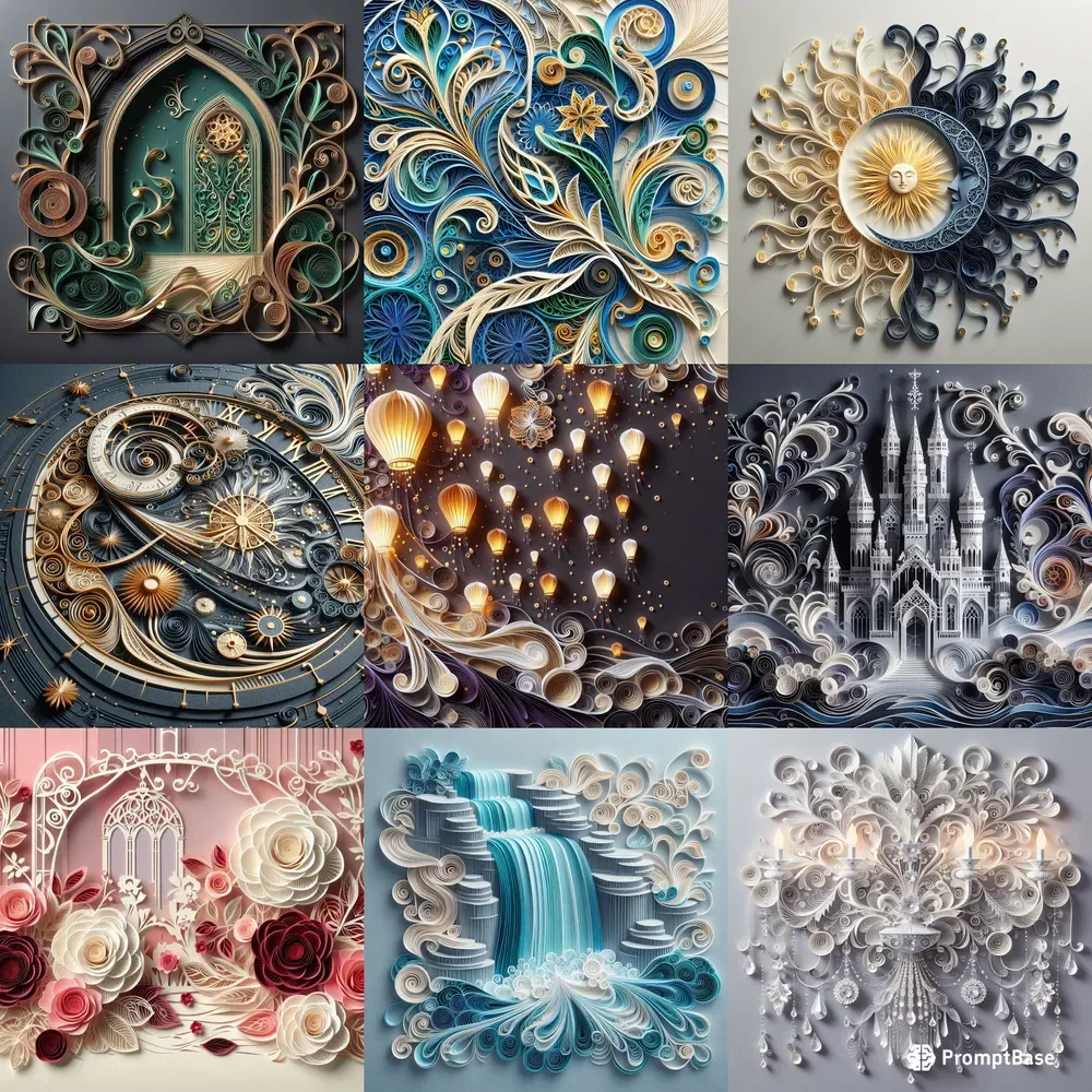 2D Paper Cuts Of Elegance Design