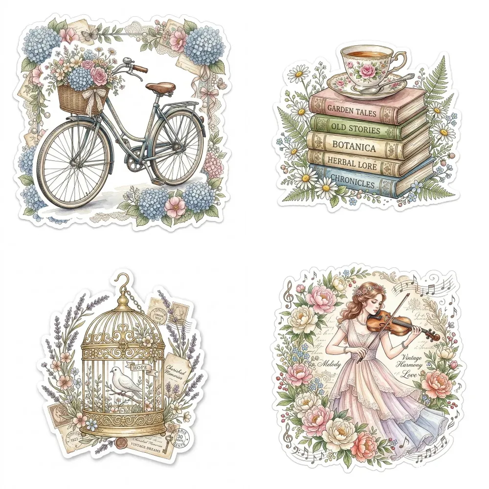 Vintage Stamperia Clipart Stickers