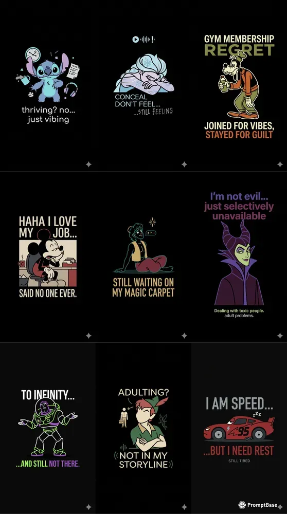 Premium Character Humor Tshirt Graphics