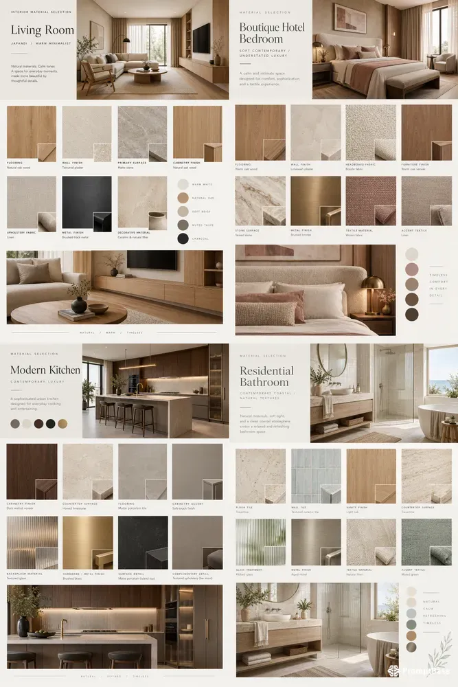 Interior Material Selection Boards