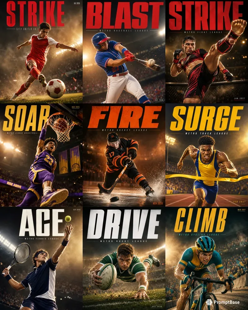 Cinematic Sport Action Posters
